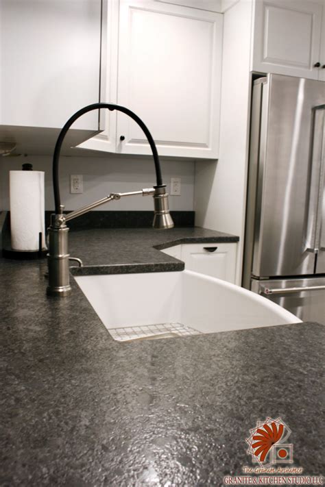 steel gray leathered granite with gray cabinets|pictures of leathered granite countertops.